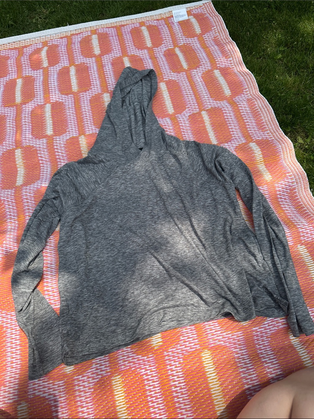 RBX Heather Gray Long Sleeve Hooded Tee